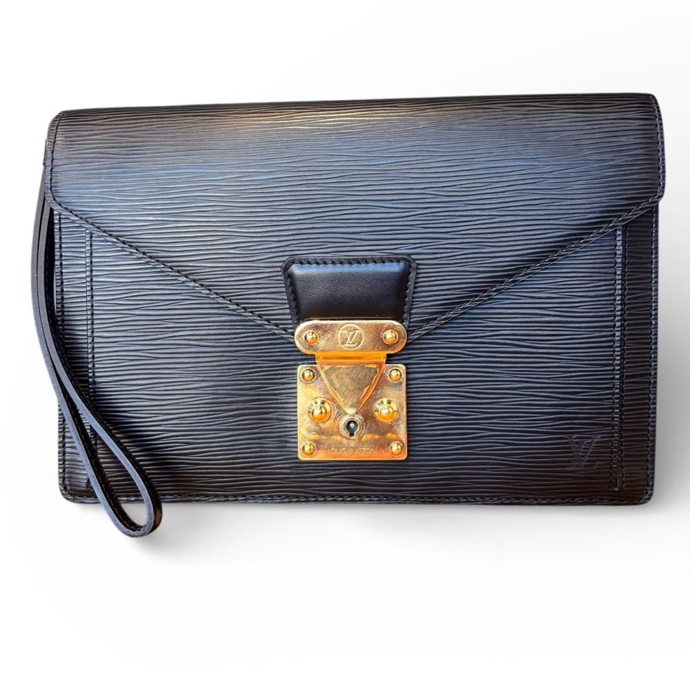 Louis Vuitton Epi Pochette Sellier Dragonne clutch bag in black epi leather - Picture 2 of 11